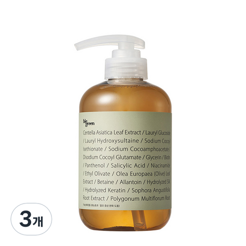 빅그린 헤어로스 시카 샴푸, 500ml, 3개