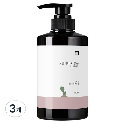 살림백서 오푼티아 앤 밤부 트리트먼트 베이비파우더향, 500ml, 3개
