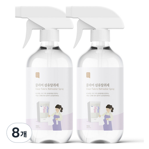쉼표365 클리어 섬유탈취제 라벤더우디, 500ml, 8개