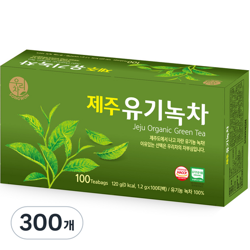 우리차 제주 유기녹차, 1.2g, 100개입, 3개