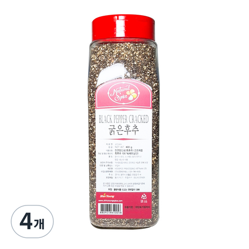 내츄럴스파이스 굵은후추, 400g, 4개