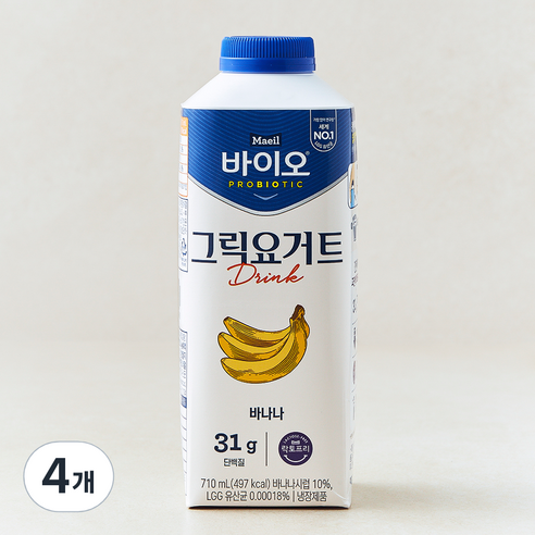 매일바이오 그릭요거트 드링크 바나나, 4개, 1개입, 710ml
