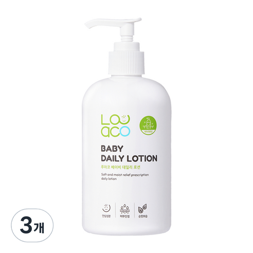 루아코 베이비 데일리로션, 350ml, 3개