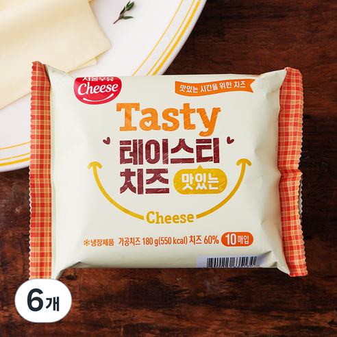 서울우유치즈 테이스티 치즈 맛있는, 18g, 10개입, 6개