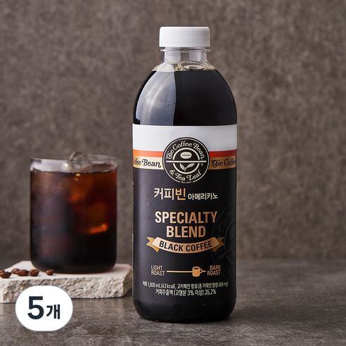 커피빈 아메리카노, 1L, 5개