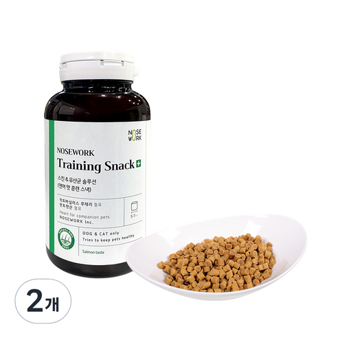 노즈워크 강아지 트레이닝 스낵, 연어맛, 150g, 2개