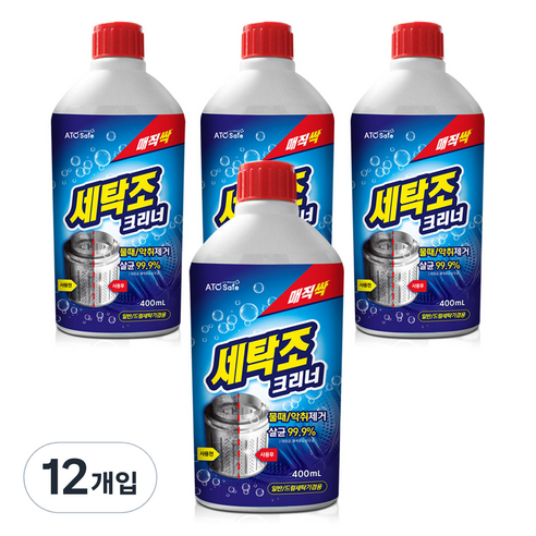 아토세이프 세탁조 크리너 액체형, 400ml, 12개입