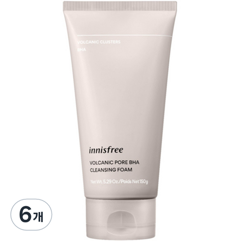 이니스프리 화산송이 모공 바하 클렌징 폼, 150g, 6개