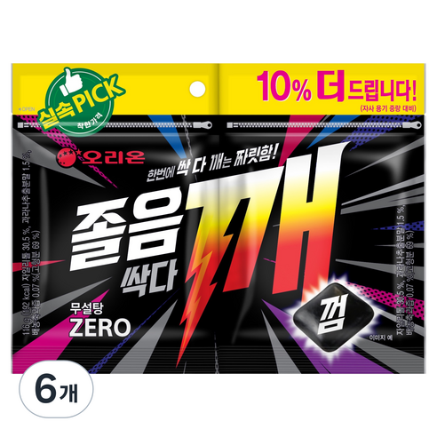 오리온 졸음싹다깨껌 리필, 116g, 6개