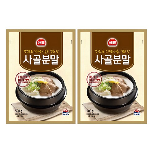 해표 사골분말, 2개, 500g