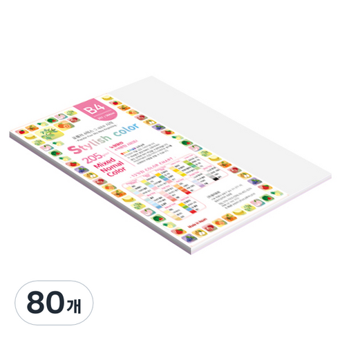 종이문화 SN 스타일리쉬 노멀 두꺼운 혼합색지 205g 09 Purple Tone, 80개
