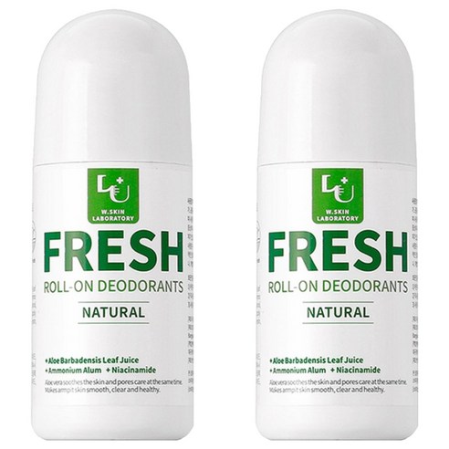 더블유피부연구소 프레쉬 롤 온 데오드란트, 30ml, 2개