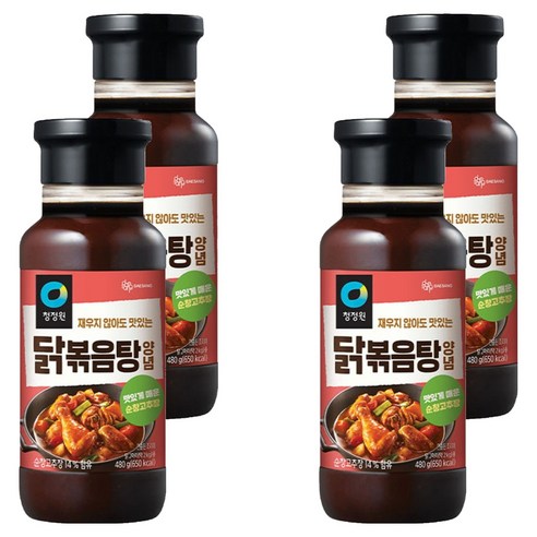 청정원 닭볶음탕양념, 480g, 4개