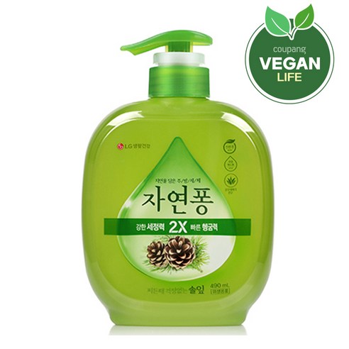 자연퐁 찌든때 걱정없는 주방세제 솔잎, 490ml, 1개