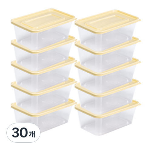 사각밀폐용기 N900ml 아이보리, 30개