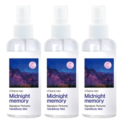 로더베르 헤어앤 바디미스트 미드나잇메모리, 3개, 150ml