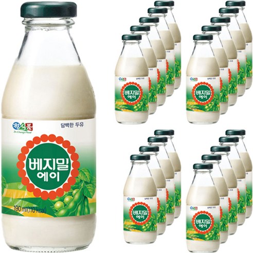 베지밀 에이 담백한 두유, 20개, 190ml