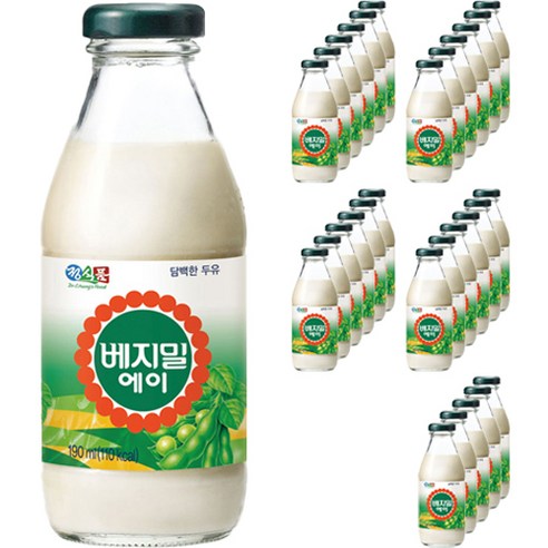베지밀 에이 담백한 두유, 190ml, 30개