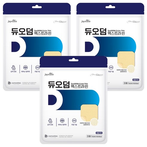 듀오덤 콘바텍 엑스트라 씬 드레싱 습윤 밴드, 3개