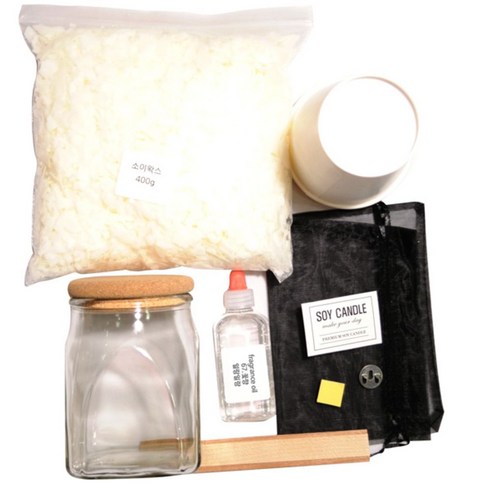 캔들KIT 콜크사각돔 투명 510ml, 일랑일랑