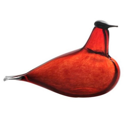 Muurla Waxwing 새 모양 장식품, Red