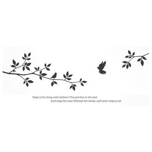 슬로우드로잉 포인트스티커 새들의노래A, 블랙