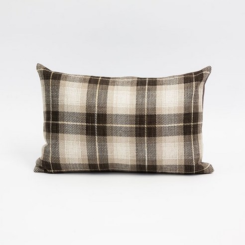 까사에 쿠션커버 Tartan Check, 브라운
