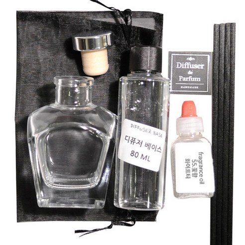 디퓨저KIT, 55.꽃향-화이트티, 100ml, 라이거투명