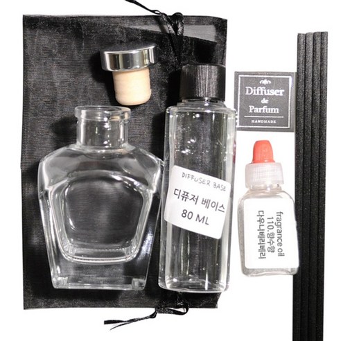 디퓨저KIT, 110.향수향-다우니 베리베리, 100ml, 라이거투명