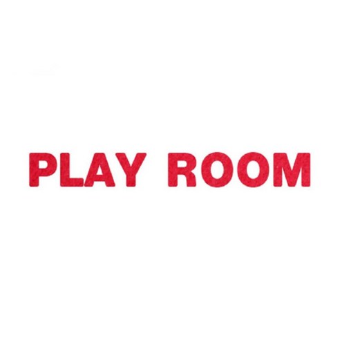 와니데코_접착이니셜 _PLAY ROOM, 레드