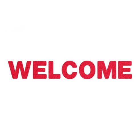 와니데코_접착이니셜 _WELCOME, 레드