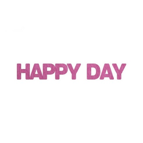 와니데코_접착이니셜 _HAPPY DAY, 핑크