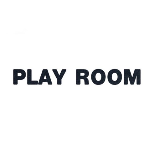 와니데코_접착이니셜 _PLAY ROOM, 블랙