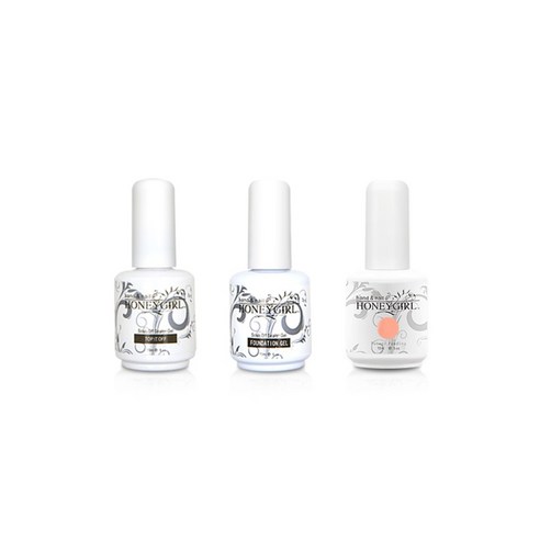 허니걸 트리플젤네일세트, 보연시라이트피치, 15ml