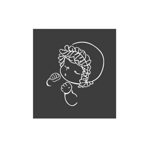 디자인수풀 캐릭터스티커 슬리핑베이비, 화이트
