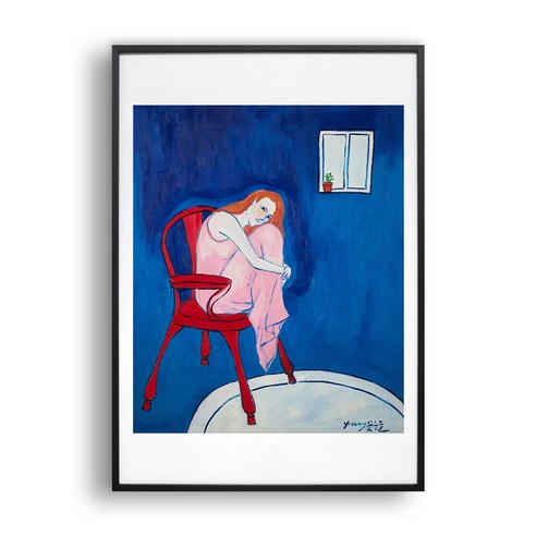 Girl on a Red Chair/A1(프레임미포함)