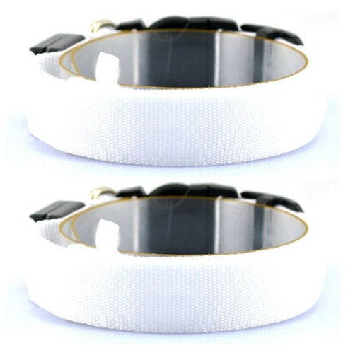 LED 발광 목줄, 화이트, 2개