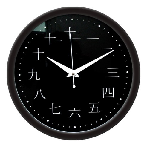 모던 무소음 벽시계 MFC-013, 블랙
