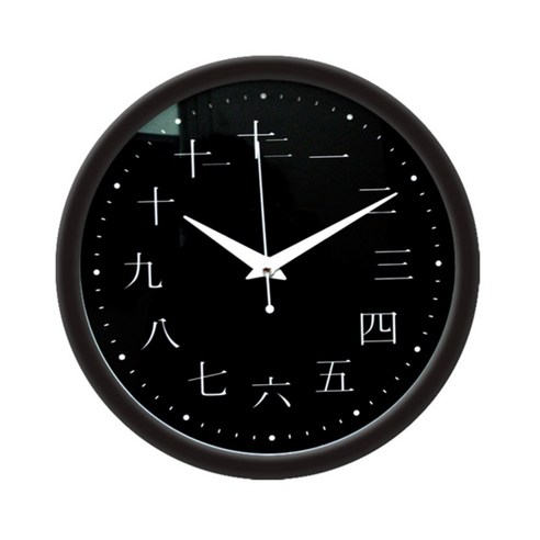 모던 무소음 벽시계 MFC-013, 블랙