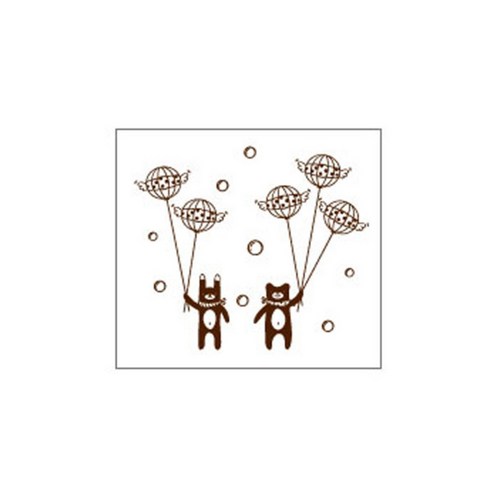 데코사랑 그래픽스티커 졸리라인 A, 다크브라운