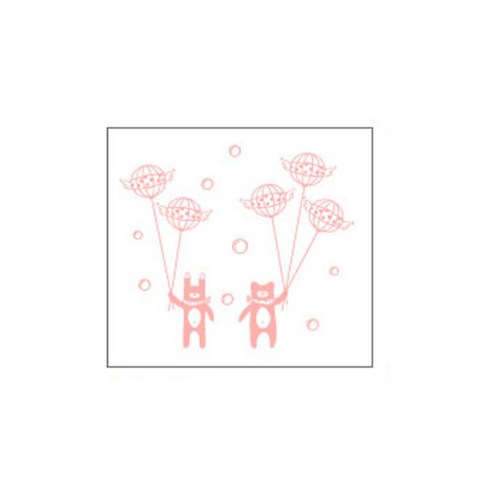 데코사랑 그래픽스티커 졸리라인 A, 핑크