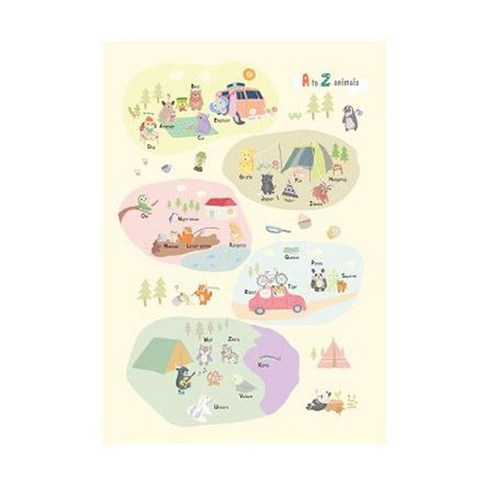 ANTZ 일러스트포스터, A To Z Animals - Camping
