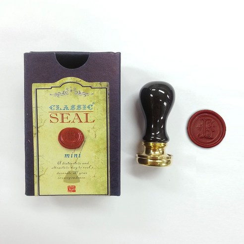 가일아트 블랙멀티쎄라믹 알파벳코인 씰도장세트 (해당씰스터커부착), 2p (씰 1p, 코인 L 1p) + 종이케이스, 1개