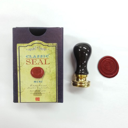 가일아트 블랙멀티쎄라믹 알파벳코인 씰도장세트 (해당씰스터커부착), 2p (씰 1p, 코인 Q 1p) + 종이케이스, 1개