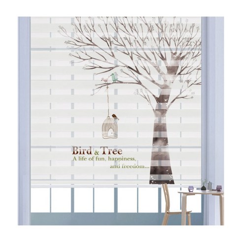 스코홈 북유럽 감성 콤비블라인드, Bird&Tree