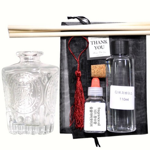 케이지 디퓨저KIT 엔틱심볼 투명 우드태슬 향수향, 윱 올 어바웃 이브, 150ml