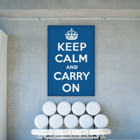 시트로 Keep calm and carry on 스티커 L, cobalt 블루