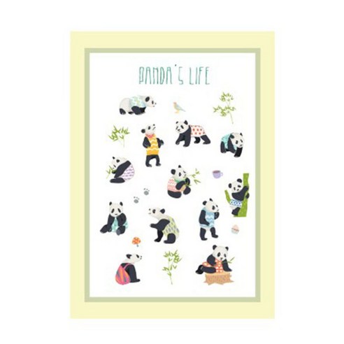앤츠팩토리 일러스트포스터, panda''s life