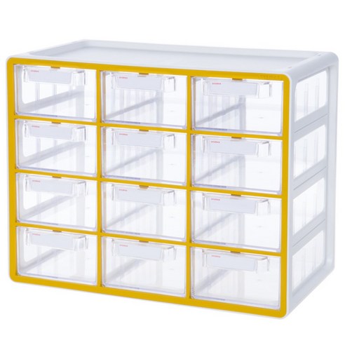 시스맥스 UP 시스템 멀티박스, 노란색, 12단