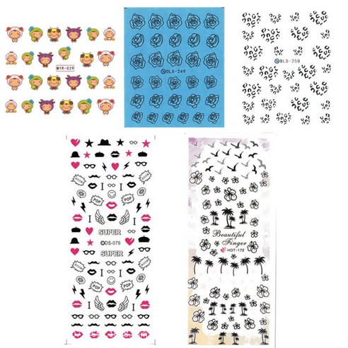 황군통상 네일스티커, MYR 029,DLS 249,DLS 250,DS 79,HOT 172, 1개